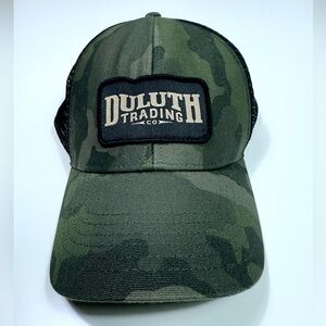 Duluth Trading Co. Green and Black Camouflage Mesh Cap